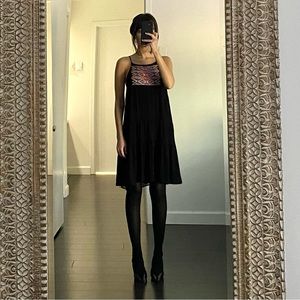 Design Lab Lord & Taylor Embroidered Mini Shift Dress